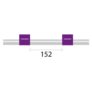 Contour Flared End PVC Pump Tube 2tag 2.06mm ID Purple/Purple (PKT 6)