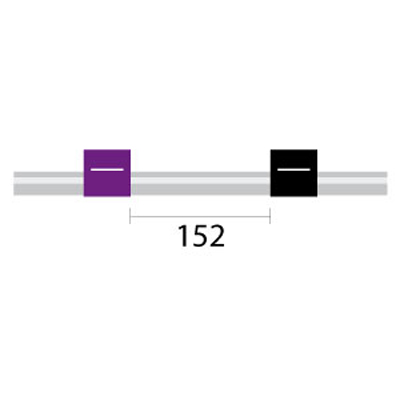 Contour Flared End PVC Pump Tube 2tag 2.29mm ID Purple/Black (PKT 6)