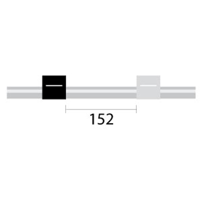 Contour Flared End PVC Pump Tube 2tag 3.17mm ID Black/White (PKT 6)