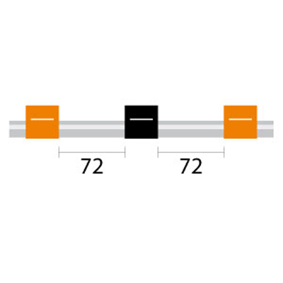 [0.13-OBLK3B-F] Contour Flared End PVC Pump Tube 3tag 0.13mm ID Orange/Black (PKT 6)