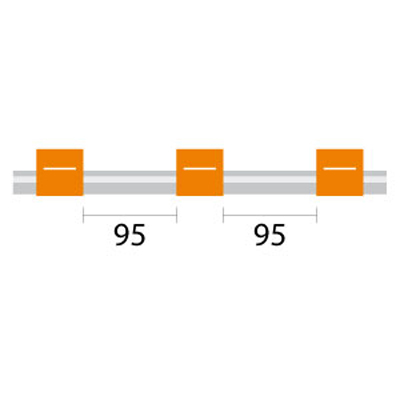 [0.89-ORG3B-95-F] Contour Flared End PVC Pump Tube 3tag (95mm) 0.89mm ID Orange/Orange (PKT 6)
