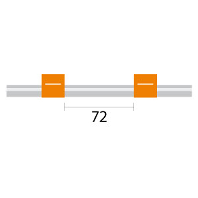 [0.89-ORG-F-S] Contour Flared End PVC Pump Tube Short 2tag 0.89mm ID Orange/Orange (PKT 6)
