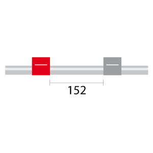 [1.22-RGRY-F] Contour Flared End PVC Pump Tube 2tag 1.22mm ID Red/Grey (PKT 6)