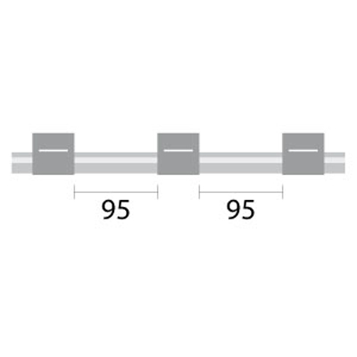 [1.30-GRY3B-95] PVC Pump Tube 3tag (95mm) 1.30mm ID Grey/Grey (PKT 12)