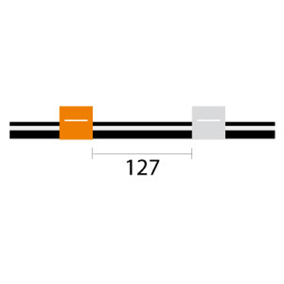 [VS0.64-OW-F] Contour Flared End Viton Pump Tube 2tag 0.64mm ID Orange/White (PKT 6)