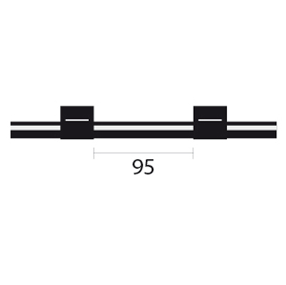 [VS0.76-BLK-95-F] Contour Flared End Viton Pump Tube 2tag (95mm) 0.76mm ID Black/Black (PKT 6)
