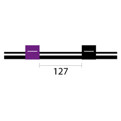 [VS2.29-PBLK-F] Contour Flared End Viton Pump Tube 2tag 2.29mm ID Purple/Black (PKT 6)