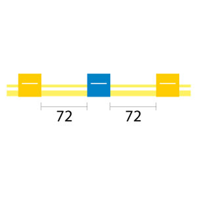 [1.52-PH-3] PharMed Pump Tube 3tag 1.52mm ID Yellow/Blue (PKT 12)