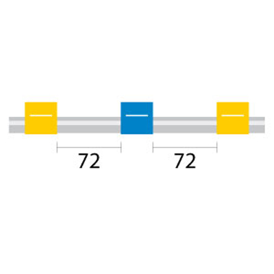 [1.52-YB3B] PVC Pump Tube 3tag 1.52mm ID Yellow/Blue (PKT 12)