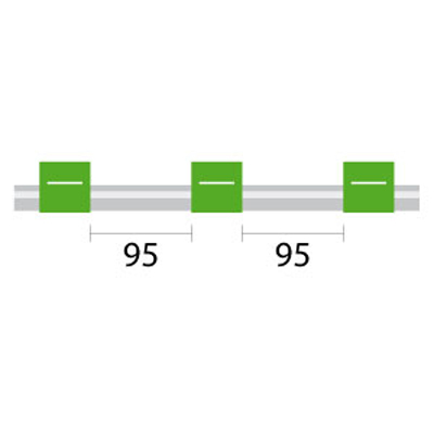 [1.85-GRN3B-95] PVC Pump Tube 3tag (95mm) 1.85mm ID Green/Green (PKT 12)