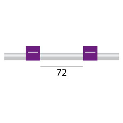 [2.06-PUR-MH3-F] Contour Flared End MH Pump Tube 2tag (72mm) 2.06mm ID Purple/Purple (PKT 6)