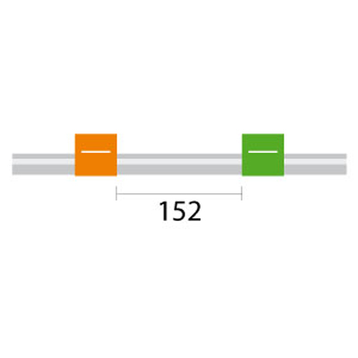 [0.38-OG-F] Contour Flared End PVC Pump Tube 2tag 0.38mm ID Orange/Green (PKT 6)