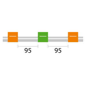 [0.38-OG3B-95-F] Contour Flared End PVC Pump Tube 3tag (95mm) 0.38mm ID Orange/Green (PKT 6)