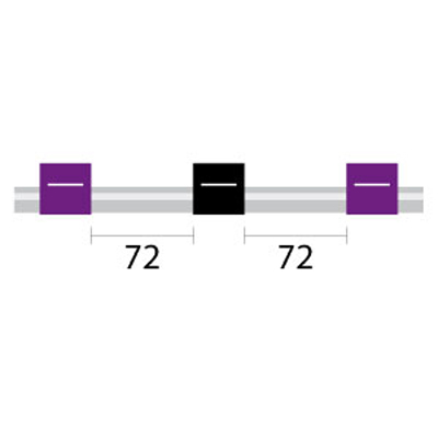 [2.29-PBLK3B] PVC Pump Tube 3tag 2.29mm ID Purple/Black (PKT 12)