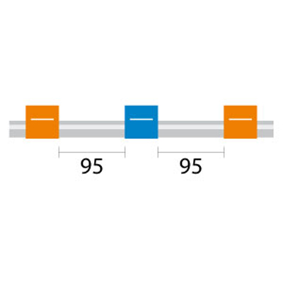 [0.25-OB3B-95-F] Contour Flared End PVC Pump Tube 3tag (95mm) 0.25mm ID Orange/Blue (PKT 6)