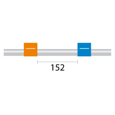 [0.25-OB-F] Contour Flared End PVC Pump Tube 2tag 0.25mm ID Orange/Blue (PKT 6)
