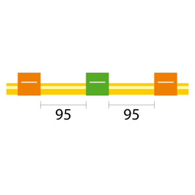 [0.38-OG3B-95-SF-F] Contour Flared End Solva Pump Tube 3tag (95mm) 0.38mm ID Orange/Green (PKT 6)