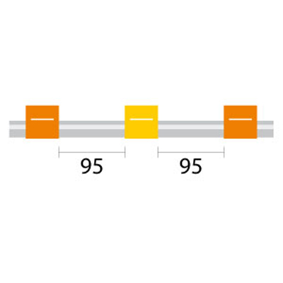[0.51-OY3B-95-F] Contour Flared End PVC Pump Tube 3tag (95mm) 0.51mm ID Orange/Yellow (PKT 6)