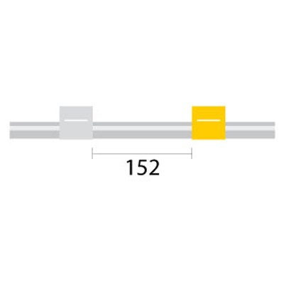 [0.57-WY-F] Contour Flared End PVC Pump Tube 2tag 0.57mm ID White/Yellow (PKT 6)
