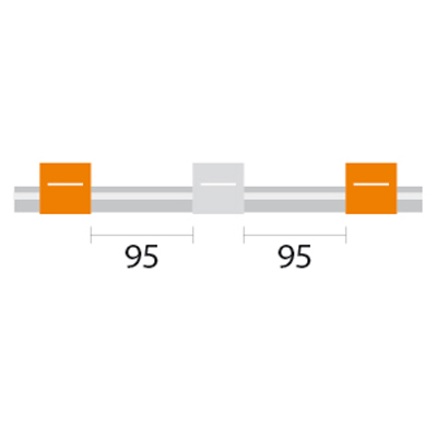 [0.64-OW3B-95-F] Contour Flared End PVC Pump Tube 3tag (95mm) 0.64mm ID Orange/White (PKT 6)