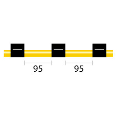 [0.76-BLK3B-95-SF-F] Contour Flared End Solva Pump Tube 3tag (95mm) 0.76mm ID Black/Black (PKT 6)