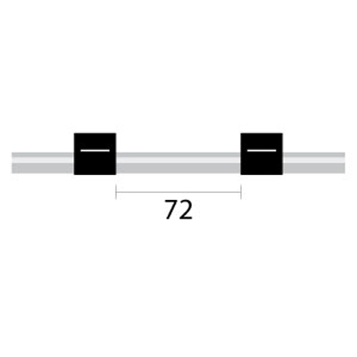 [0.76-BLK-F-S] Contour Flared End PVC Pump Tube Short 2tag 0.76mm ID Black/Black (PKT 6)
